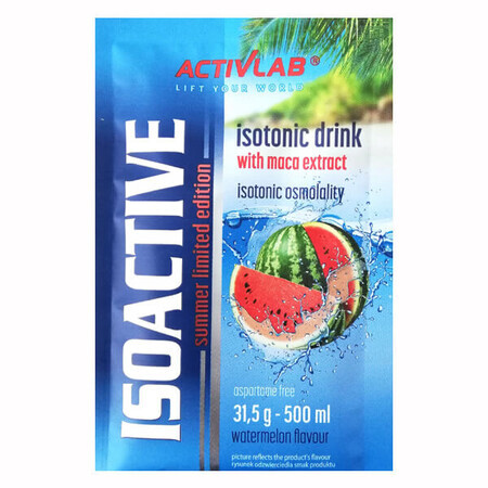 Activlab Isoactive, concentrat de băutură izotonică, aromă de pepene verde, 1 pliculeț