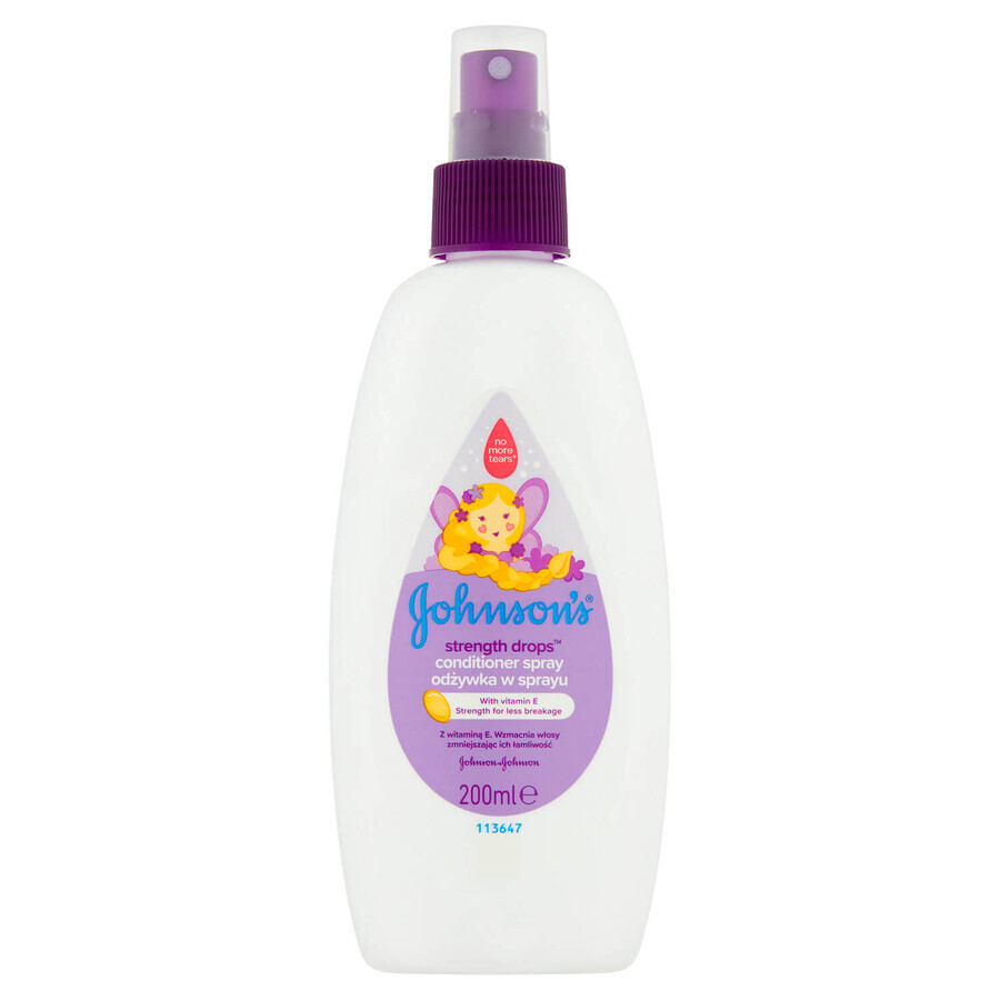 Johnson&#39;s baby, Strength drops, haarconditioner voor kinderen in een spray, zonder uitspoelen, 200 ml