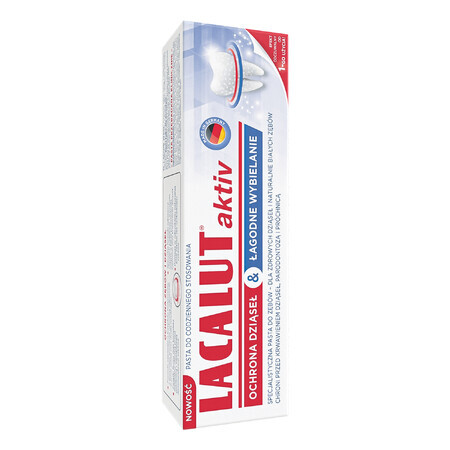 Lacalut Aktiv Zahnpasta für Zahnfleischschutz  amp; sanfte Aufhellung 75 ml