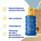 Nivea Sun Protect & Moisture, spray solaire hydratant SPF 20, 200 ml