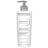 Bioderma Pigmentbio Schaumcreme, Reinigender und peelender cremiger Gel, zur Unterstützung der Reduzierung von Verfärbungen, 500ml