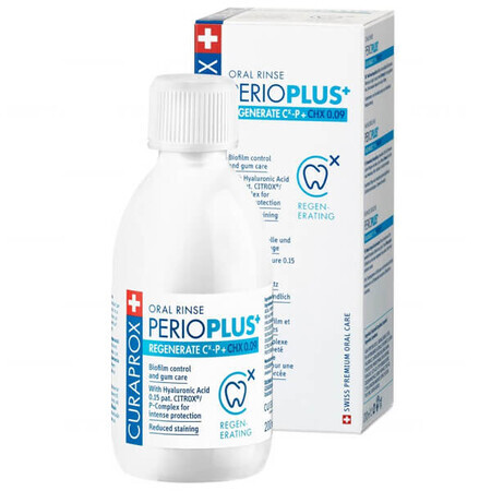 Curaprox Perio Plus Mundspülung mit Regenerate Citrox - 200ml - Anti-bakteriell - CHX 0,09% - Zahnarztempfehlung