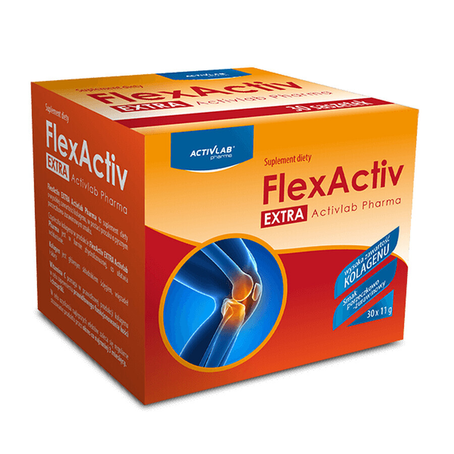 Activlab Pharma FlexActiv Extra, sabor grosella y arándano, 30 sobres