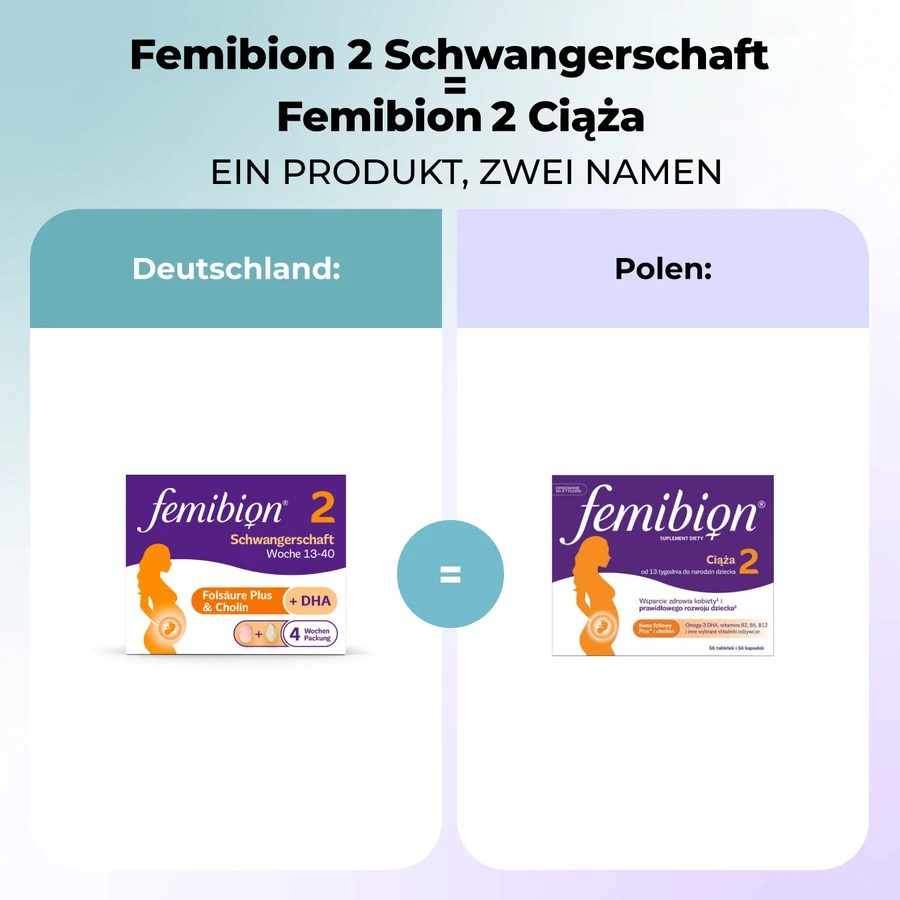 Femibion 2 Schwangerschaft, 28 Tabletten + 28 Kapseln