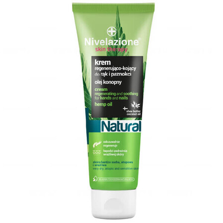 Nivelazione Skin Therapy, crema regeneradora y calmante para manos y uñas, aceite de cáñamo, 100 ml