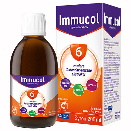 Immucol 6, syrup for children from 6 years and adults, 200 ml