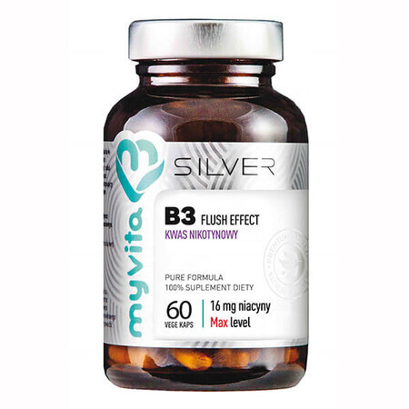 MyVita Silver, Vitamina B3 Flush Effect, acid nicotinic, 60 capsule