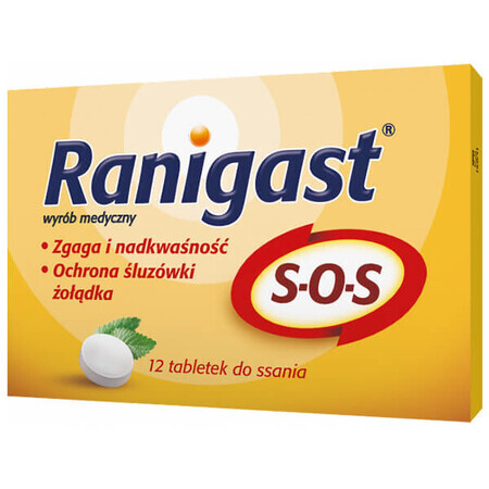 Ranigast SOS, 12 tablets