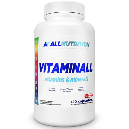 Allnutrition Vitaminall, vitamine și minerale, 120 capsule