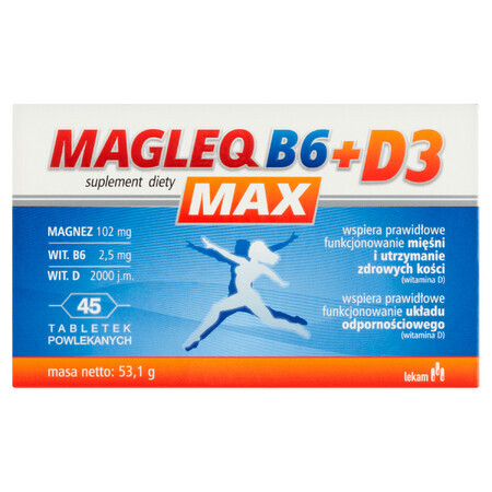 MagleQ B6 Max + D3, 45 tabletten