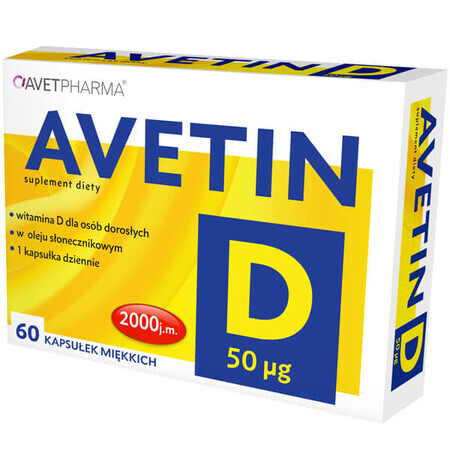 Avetin D 50 µg, 60 capsule