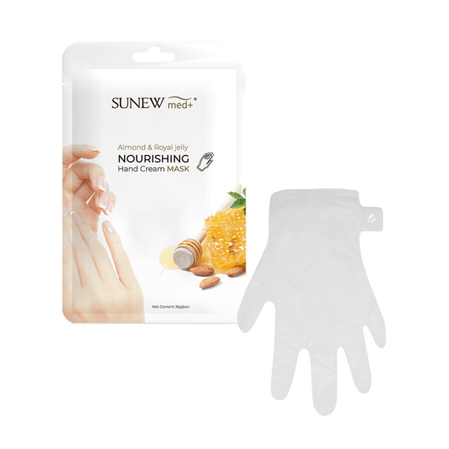 SunewMed+, voedend handmasker, zoete amandelolie en koninginnengelei, handschoenen, 36 g