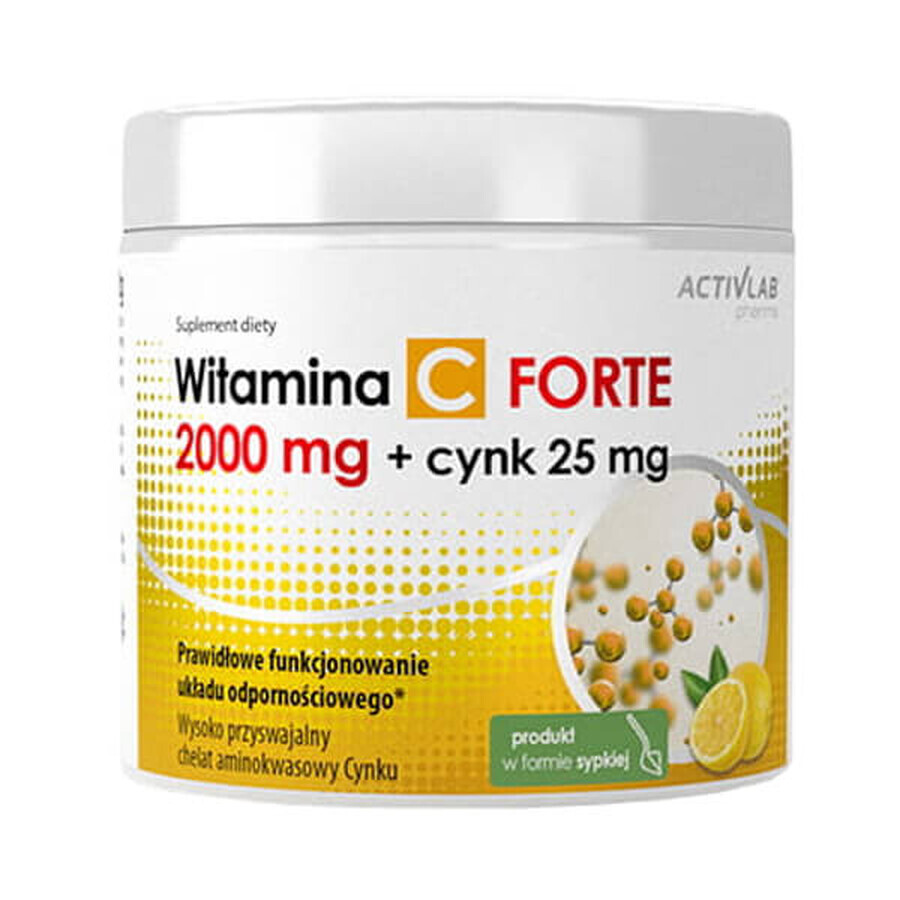 Activlab Pharma Vitamina C 2000 mg + Zinc 25 mg Forte, 500 g