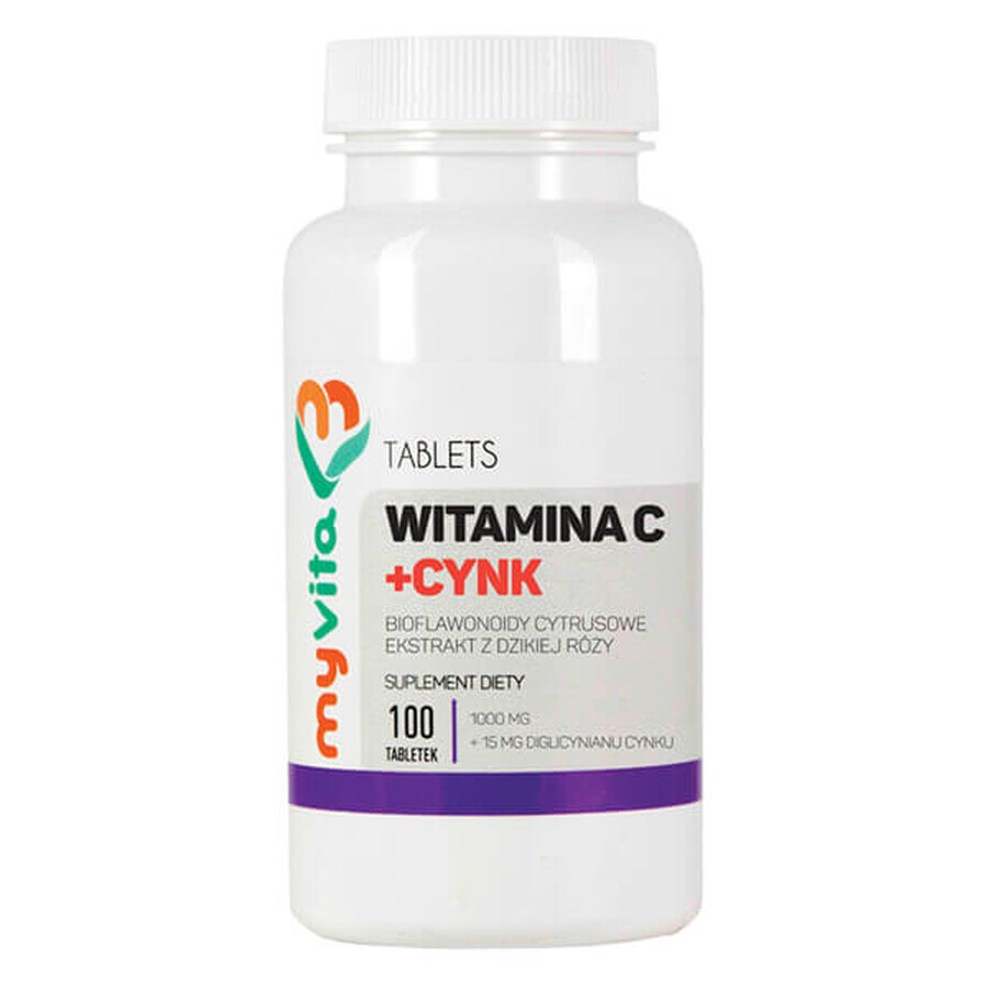 MyVita, Vitamina C + zinc, 100 comprimate