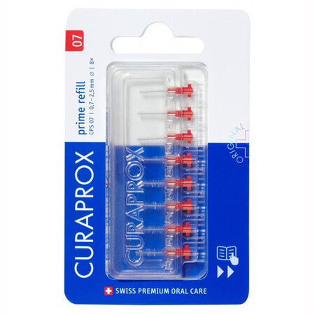 Curaprox CPS 07 Prime Nachfüllpackung, 8 Stück - Zahnbürstenaufsatz-Nachfüllset