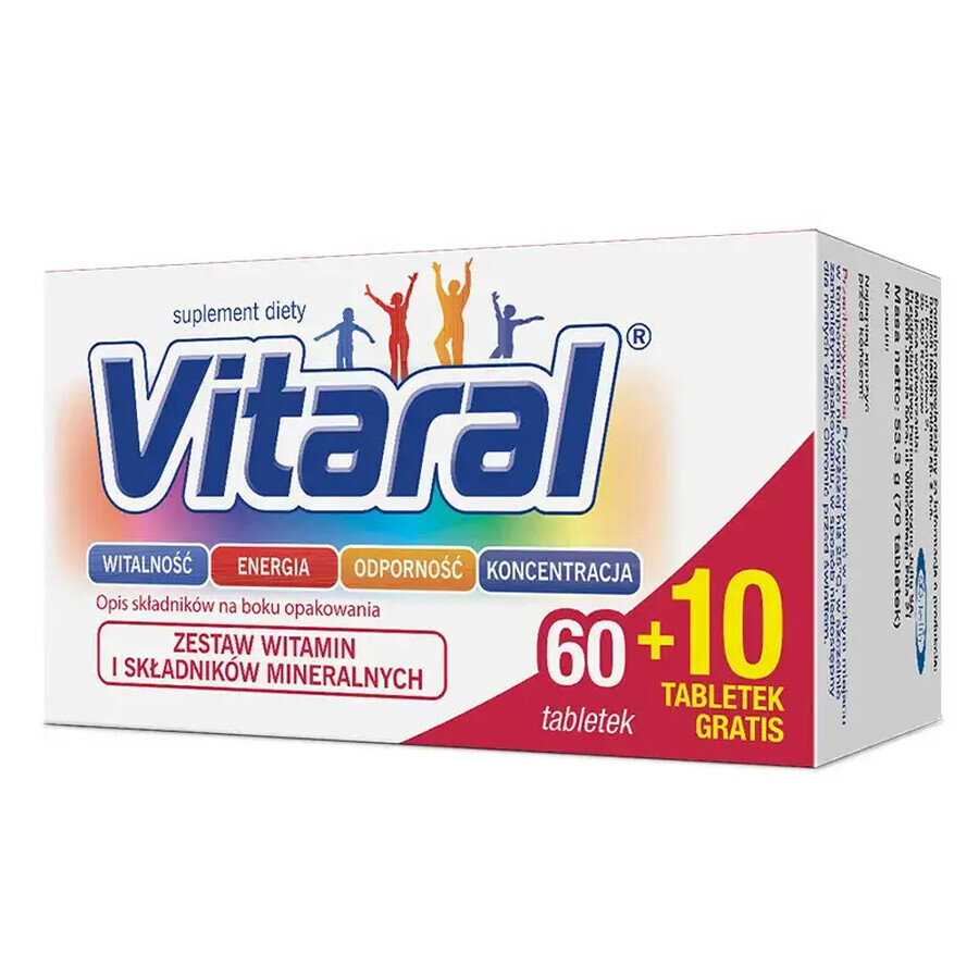 Vitaral, 60 comprimés + 10 comprimés gratuits