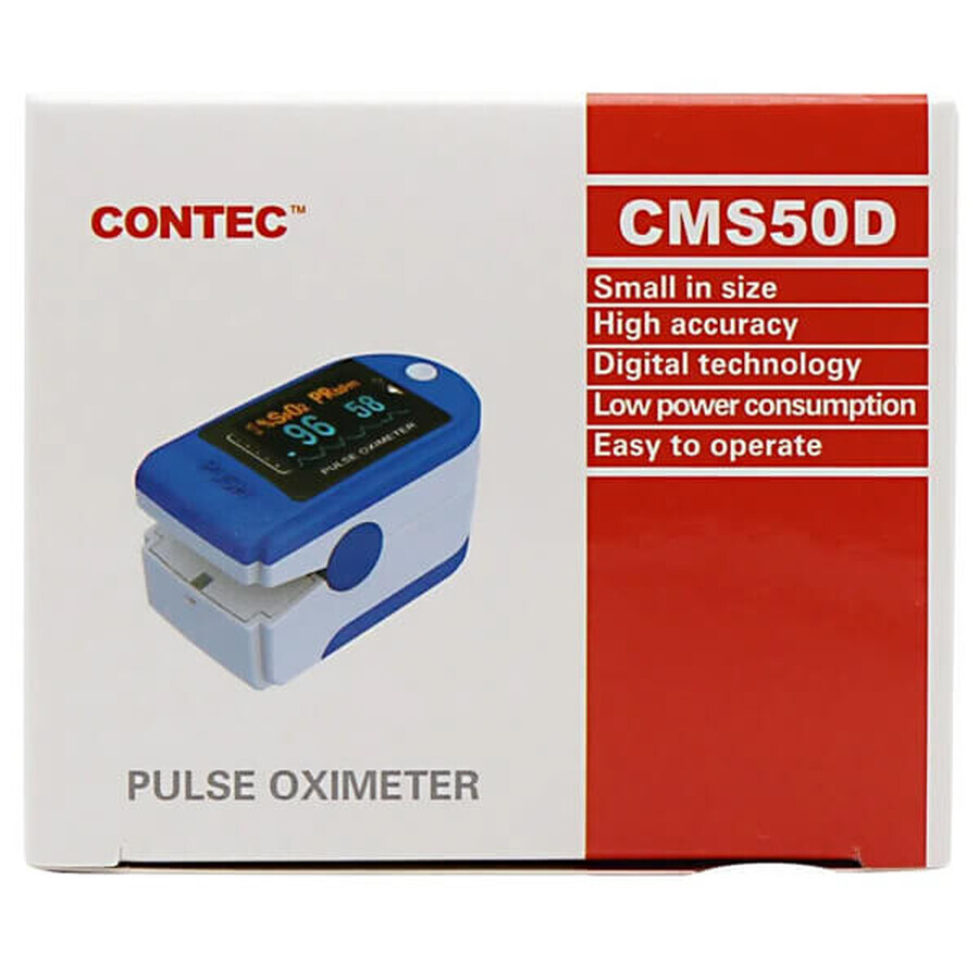 Contec CMS50D, aufblasbares Pulsoximeter, blau