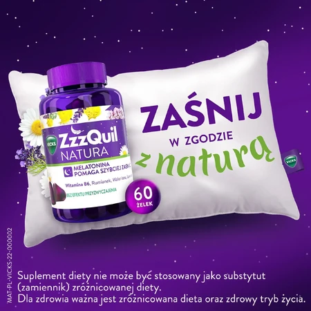 ZzzQuil Natura, żelki, 60 sztuk: ceny i cechy