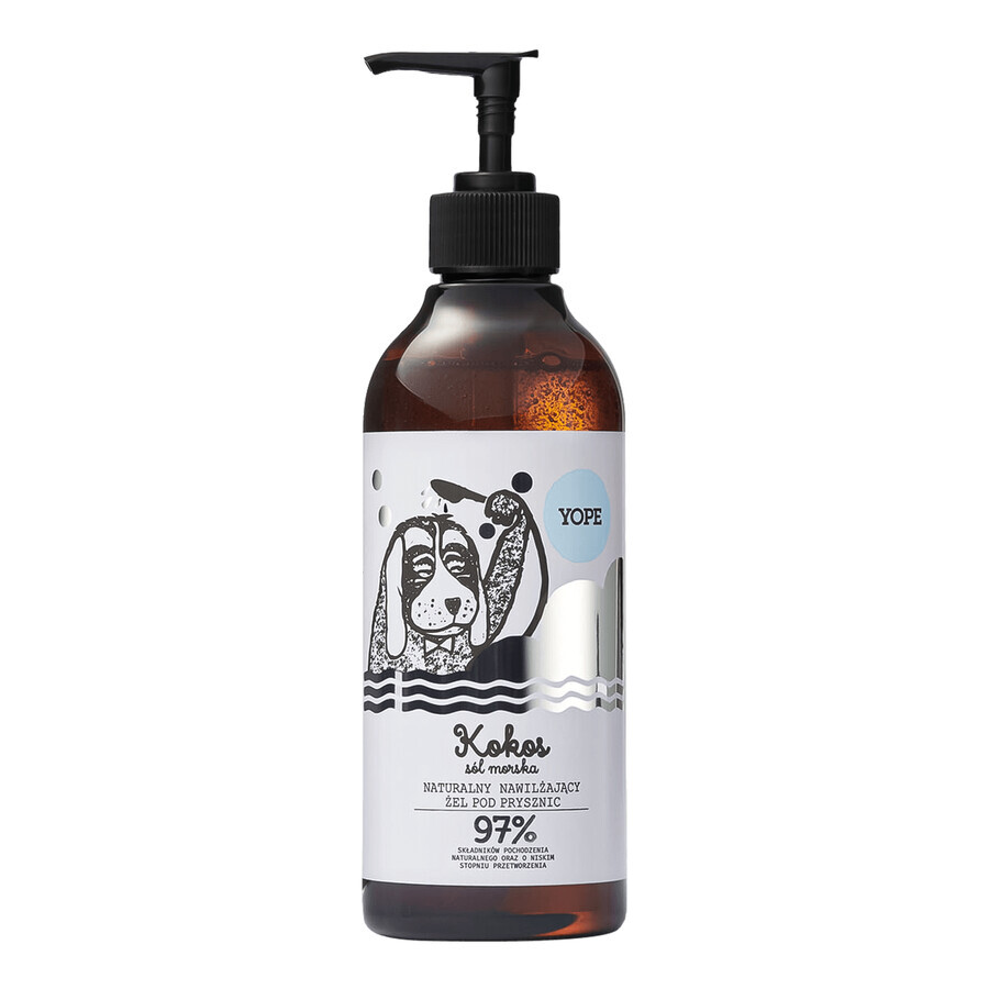 Yope Coconut and Sea Salt, gel douche naturel, 400 ml