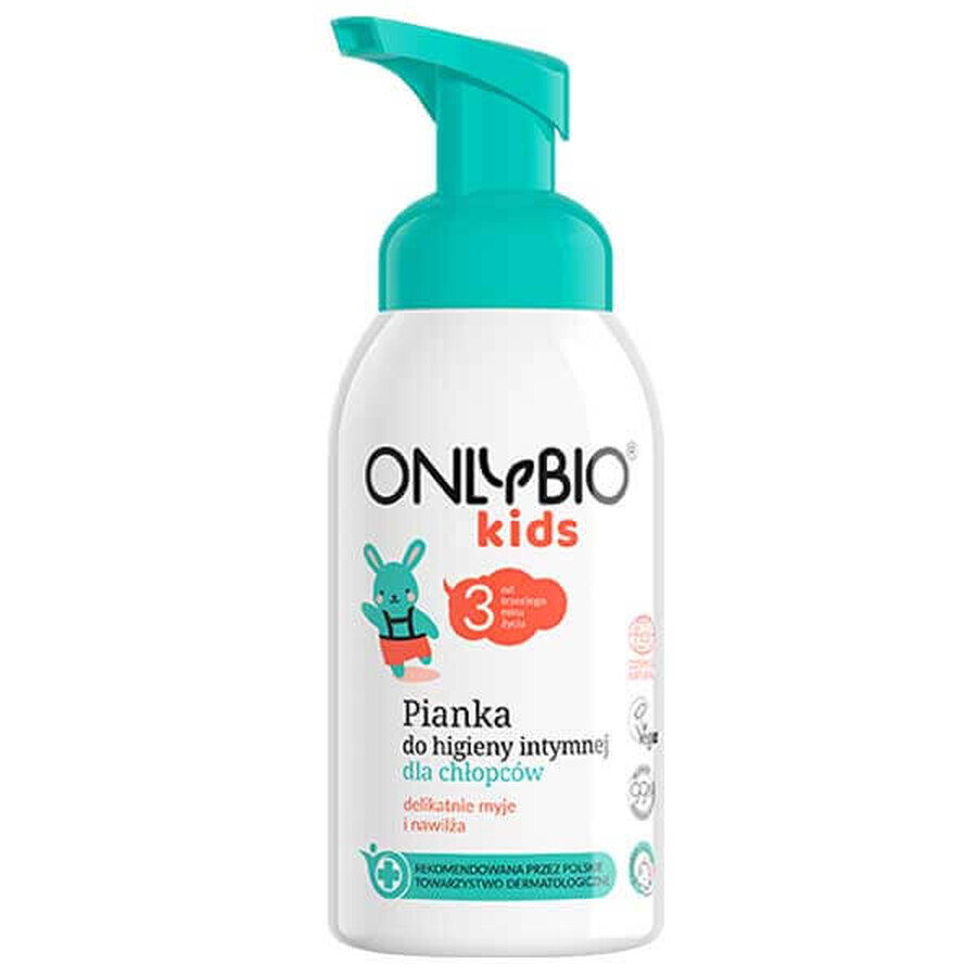 OnlyBio Kids, spumă de igienă intimă pentru băieți de la 3 ani, 300 ml