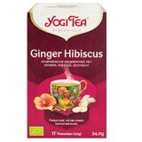 Ceai Bio Ghimbir si Hibiscus, 17 plicuri, Yogi Tea