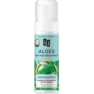 AA Aloe Vera, demachiant și gel de față, spumă hidratantă și calmantă, 150 ml