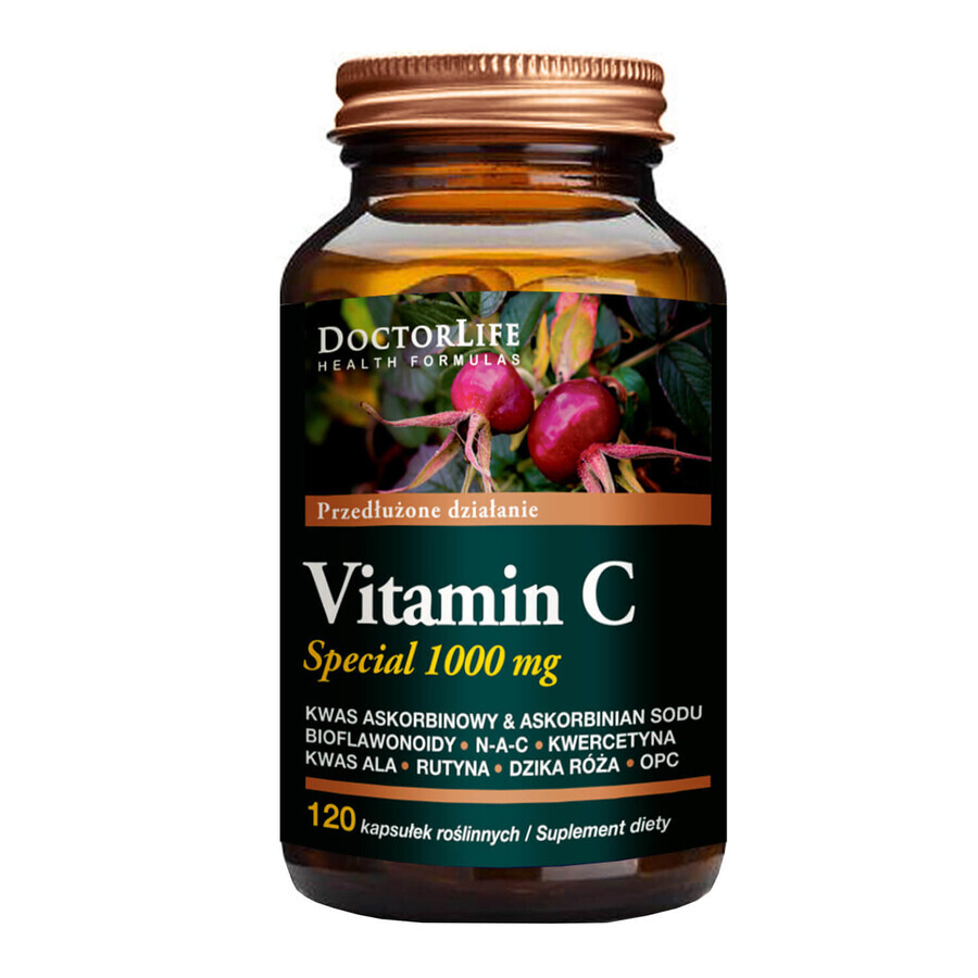 Doctor Life Vitamine C Speciaal, vitamine C 1000 mg, 120 plantencapsules