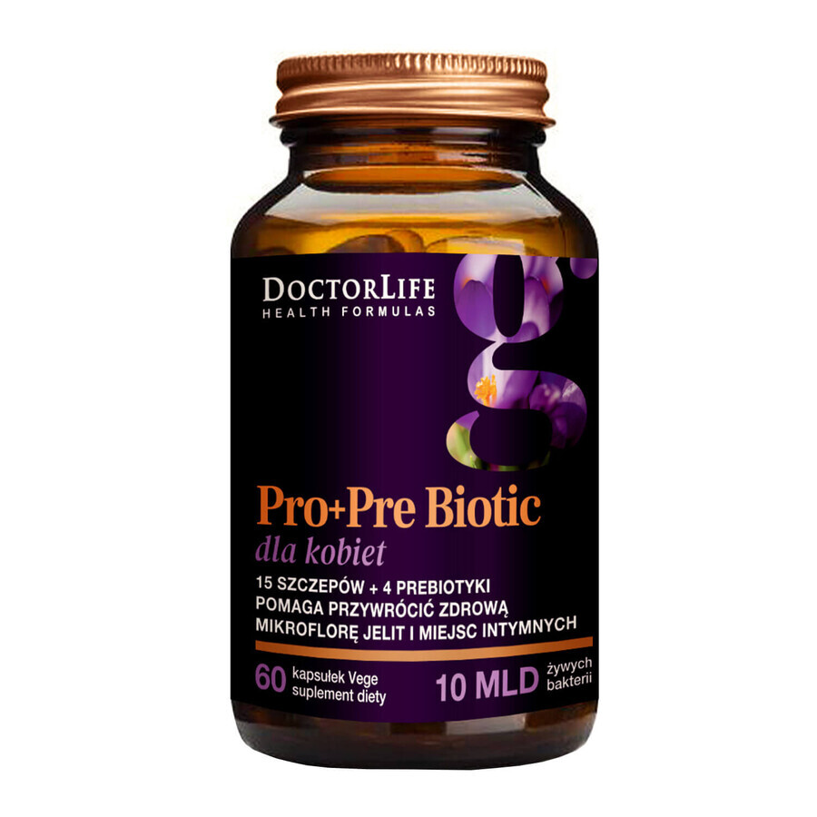 Doctor Life Pro+Pre Biotic per le donne, 60 capsule vegetali