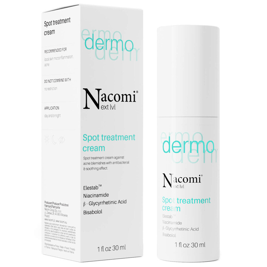 Nacomi Next Level Dermo, Spot-Creme gegen Unreinheiten, 30 ml