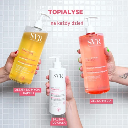 SVR Topialyse Huile, aceite micelar limpiador para toda la familia, pieles sensibles, secas y atópicas, biodegradable, 1000 ml