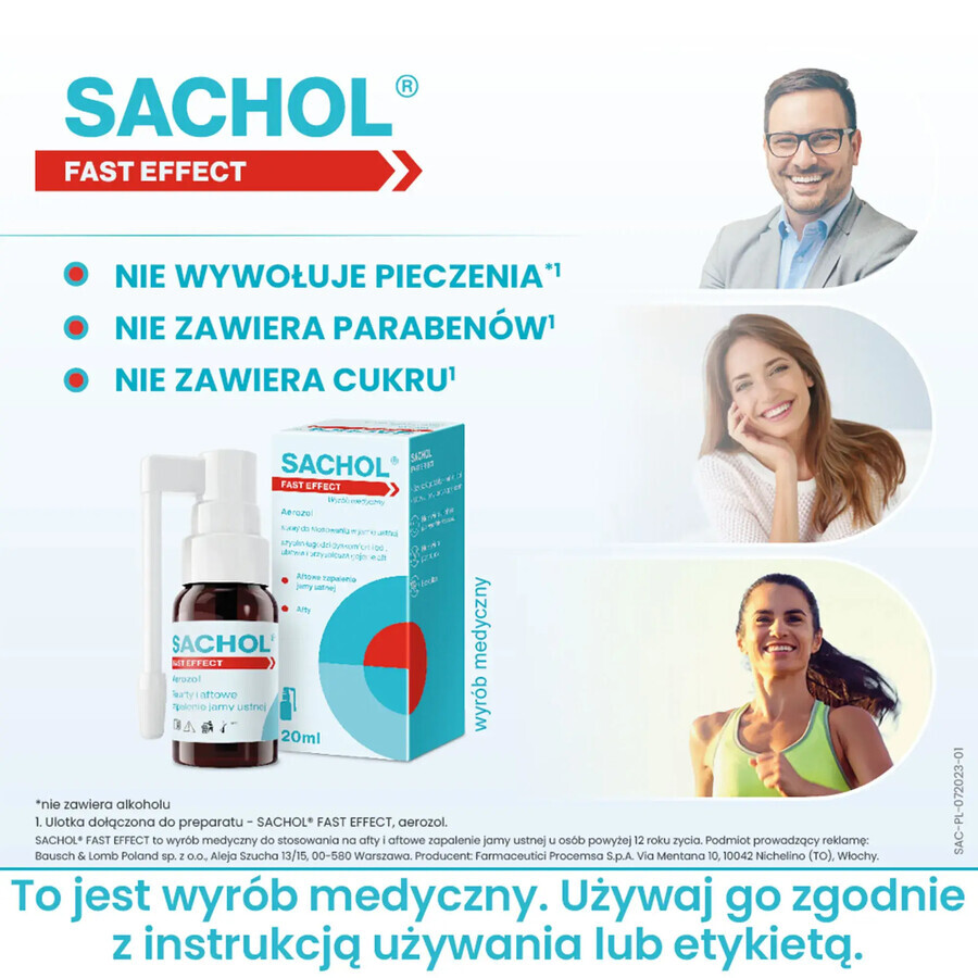 Sachol Fast Effect, Aerosol, 20 ml