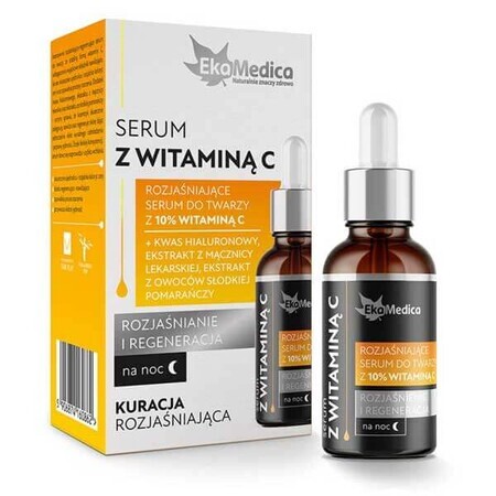 EkaMedica, Serum facial cu vitamina C, iluminare și regenerare, 20 ml