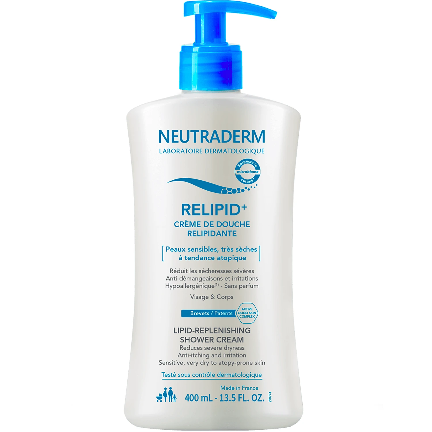 Neutraderm Ultra-Feuchtigkeit Duschcreme, 400 ml – Regenerierende Lipidschicht