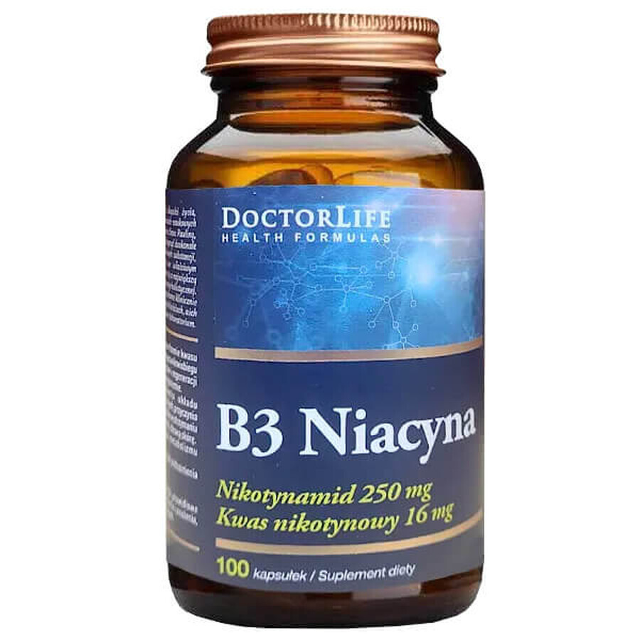 Arzt Leben B3 Niacin, 100 Kapseln - Vitalstoff Komplex für Energie  amp; Wohlbefinden