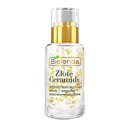 Bielenda Golden Ceramides, suero-ampolla antiarrugas profundamente revitalizante, pieles maduras y sensibles, 15 ml