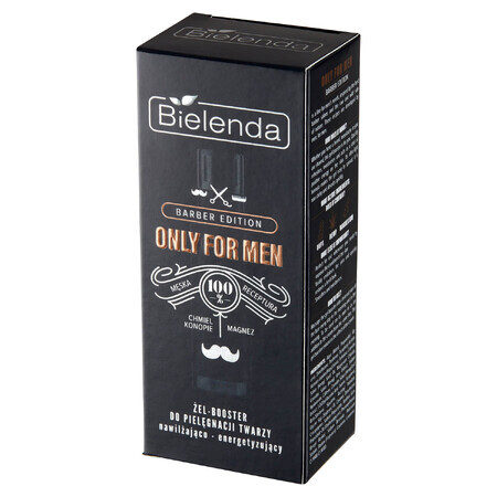 Bielenda Only For Men Barber Edition, Gel hidratant și energizant pentru față, 30 ml