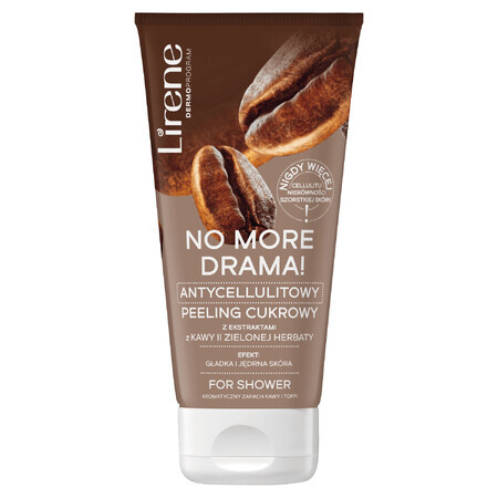 Lirene No More Drama!, Anti-Cellulite Scrub with Sugar, Coffee and Green Tea, 175g