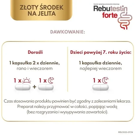 Rebutestin Forte, 60 kapsułek USZKODZONE OPAKOWANIE: ceny i cechy