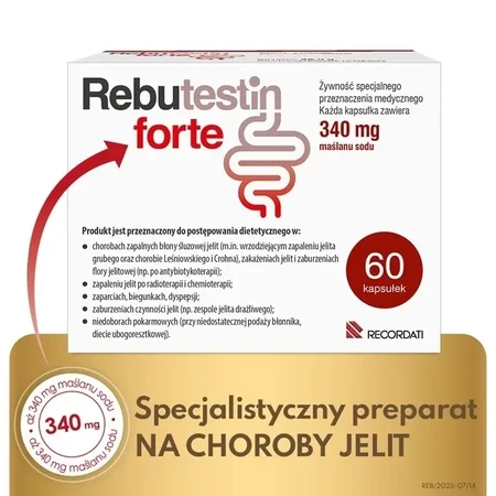 Rebutestin Forte, 60 kapsułek USZKODZONE OPAKOWANIE: ceny i cechy