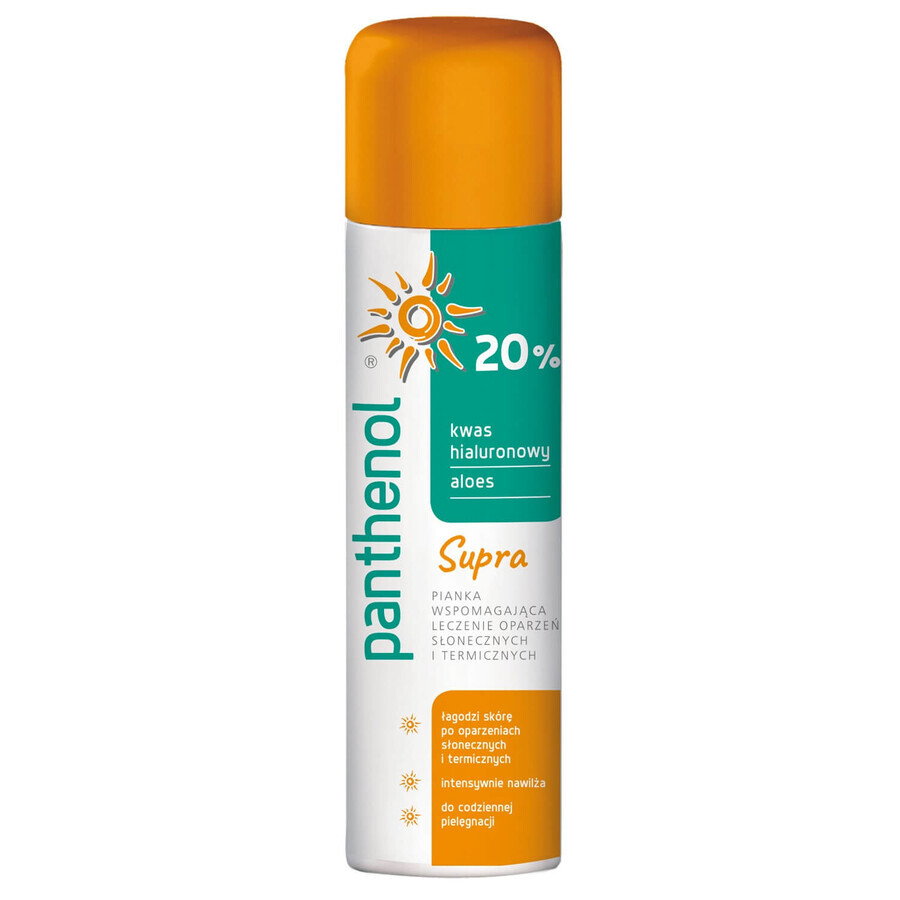 Panthenol 20% Supra, aid foam for the treatment of sunburn and thermal burns, 150 ml