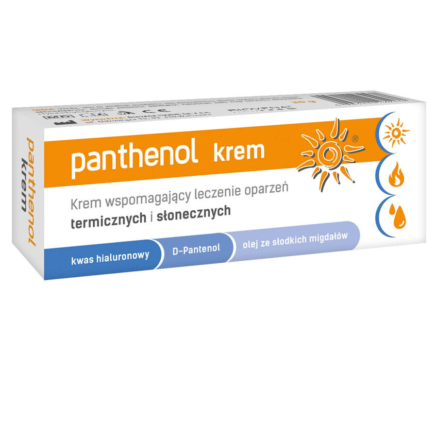 Panthenol Creme zur Unterstützung der Behandlung von thermischen und Sonnenbrandverletzungen, 30g