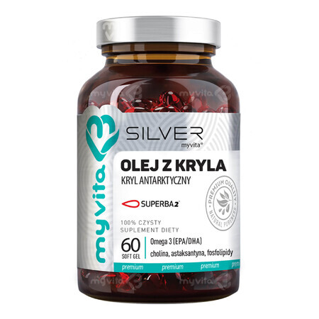 Krillöl-Kapseln 60 Stk. - Hochwertige Omega-3  amp; Astaxanthin Nahrungsergänzung von MyVita