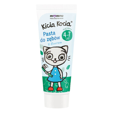 Momme Kitten, toothpaste for children 4-7 years, mint flavor, with fluoride, 50 ml