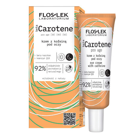 Flos-lek BetaCaroteno pro age, crema de ojos con cafeína, 30 ml