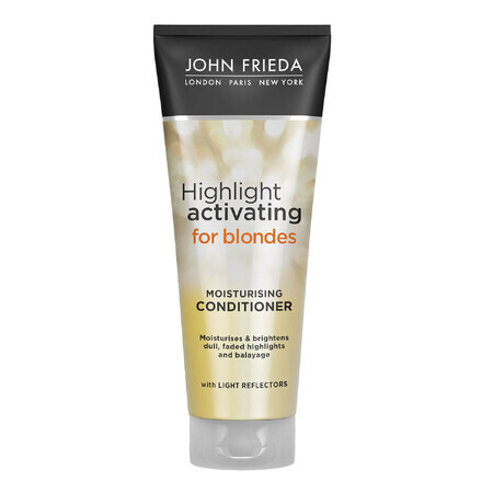 John Frieda Sheer Blonde, après-shampooing hydratant pour cheveux blonds, activateur de reflets, 250 ml