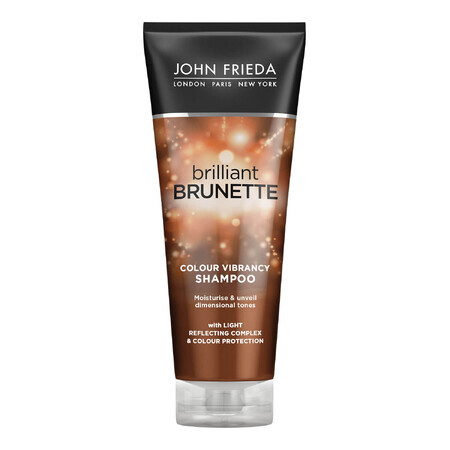 John Frieda Brilliant Brunette, shampoing cheveux, Color Vibrancy, 250 ml