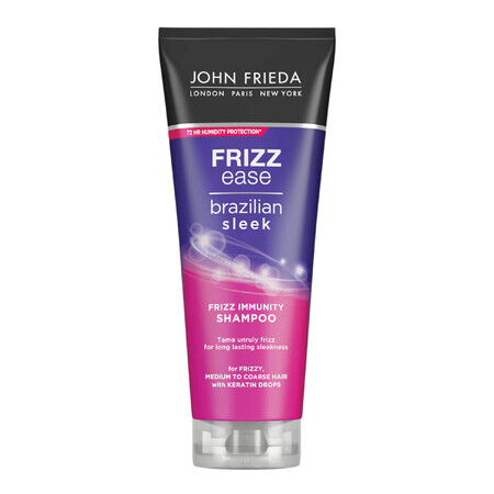 John Frieda Frizz Ease, șampon pentru păr creț, Brazilian Sleek, 250 ml