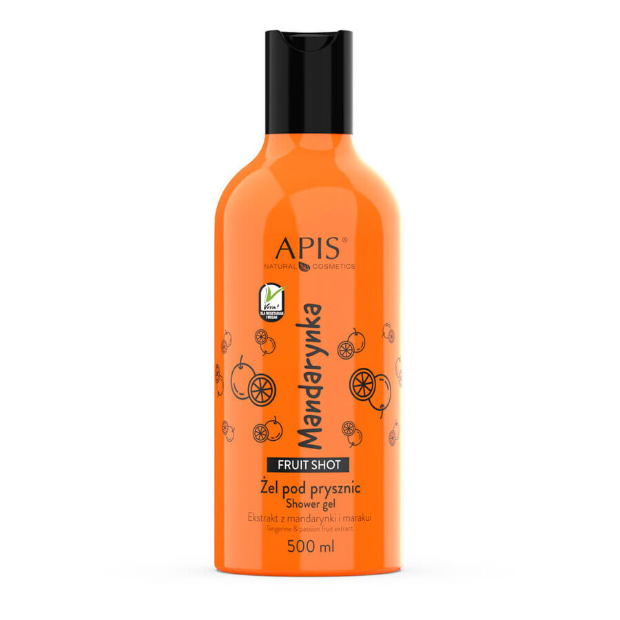 Apis Fruit Shot, gel de ducha mandarina, 500 ml