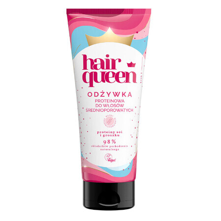 Hair Queen, eiwitconditioner voor medium poreus haar, 200 ml