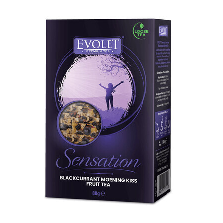 Ceai Morning kiss Blackcurrant Evolet Sensation, 80 grame, Kalpo